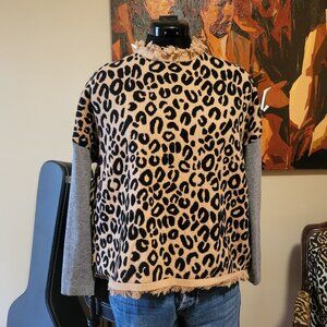 THML Animal Print Sweater Small